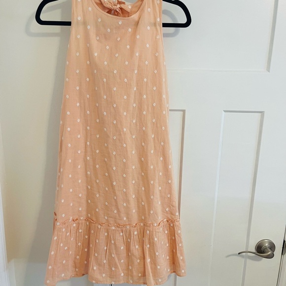 LOFT Dresses & Skirts - LOFT Peach and White Polka Dot Dress
